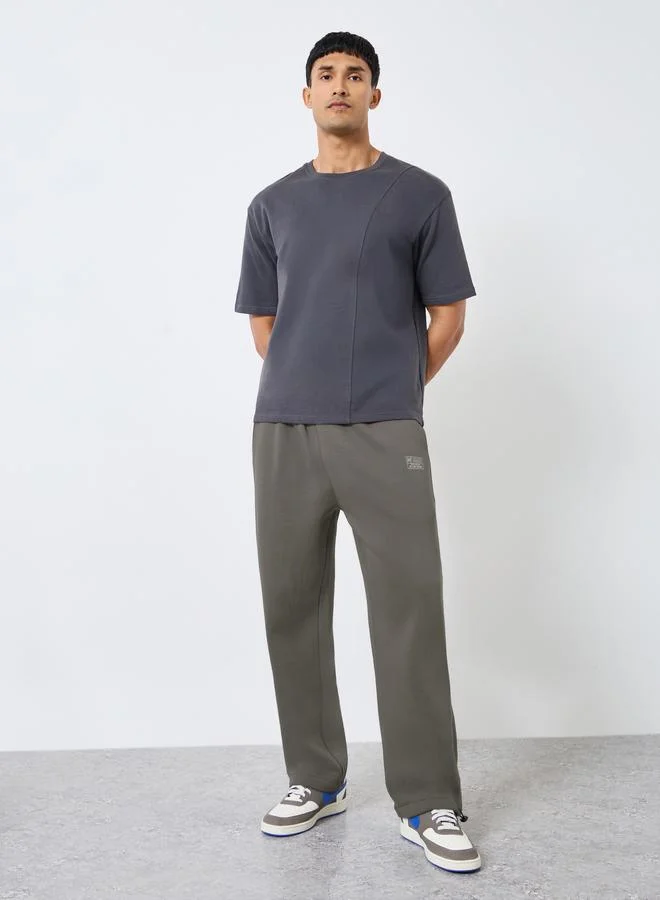 Men Grey Relaxed Fit Fleece Joggers